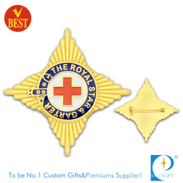 The Royal Star Soft Enamel High Quality Pin Badge with Gold Plating